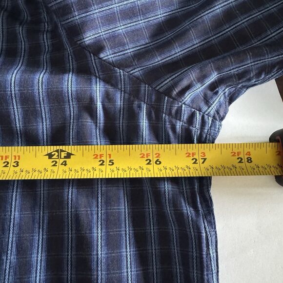 Van Heusen 2XLT Shirt Blue Plaid Button Down Long Sleeve NWT Work Casual - Picture 6 of 8